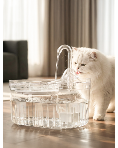 Şeffaf Otomatik Kedi Su Pınarı