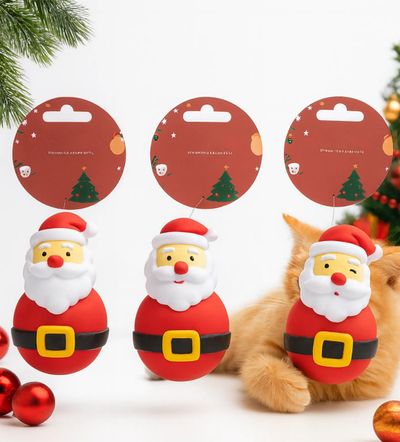 Evcil Hayvan Yılbaşı Konsepti Sesli Hacı Yatmaz Noel Baba Oyuncak