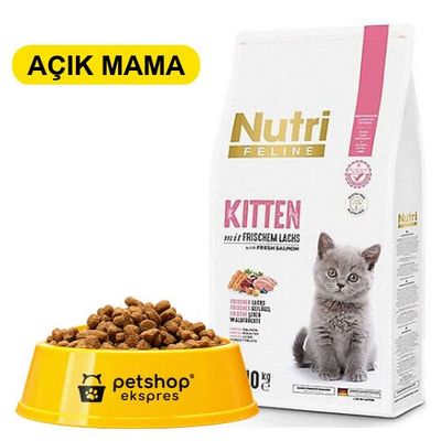 Nutri Feline Kitten Tavuklu & Somonlu Glutensiz Yavru Açık Kedi Maması 