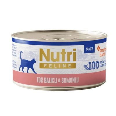 Nutri Feline Ton Balık & Somonlu Tahılsız Probiyotik İlaveli Kedi Yaş Maması (Ezme) (70 g)
