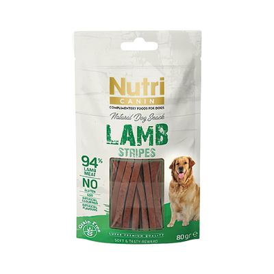 Nutri Canin %94 Kuzu Etli Tahılsız Çubuk Köpek Ödül Maması (80 g)