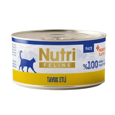 Nutri Feline Tavuk Etli Tahılsız Probiyotik İlaveli Kedi Yaş Maması (Ezme) (70 g)