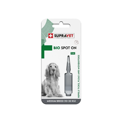 Supravet Orta Irk Köpek Deri ve Tüy Bakım Yağı Bit Pire Kene Dış Parazit Ense Damlası (3 ml)