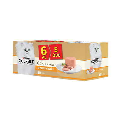 Purina Gourmet Gold Kıyılmış Hindi Etli Kedi Konserve Maması 6 Al 5 Öde