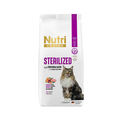 Nutri Feline Tahılsız  Somonlu Kısırlaştırılmış Kedi Maması (2 kg)