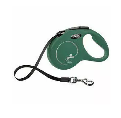 Flexi Classic Yeni Otomatik Şerit Köpek Gezdirme Tasması 5 Metre. M Beden Haki