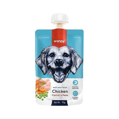 Wanpy Taze Tavuk Etli ve Havuçlu Köpek Et Ezmesi (90 g)