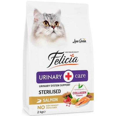 Felicia 2 Kg Kolajenli Somonlu Az Tahıllı Kısırlaştırılmış Kedi Maması HypoAllergenic Kedi Maması