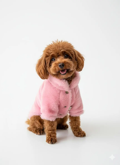 Furry Warmth Koleksiyonu - Polar Ceket Pembe (XS - S - M - L - XL)