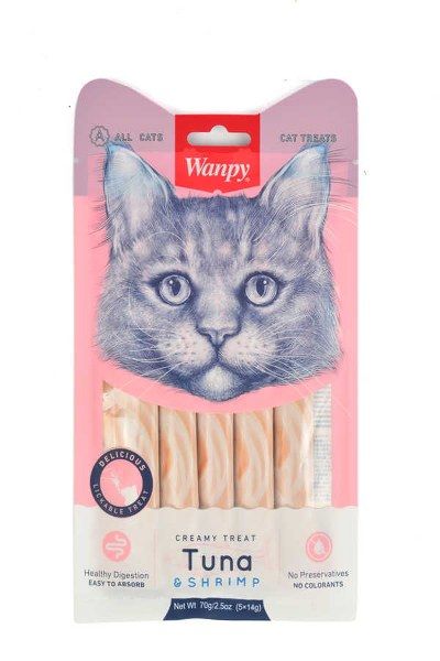 Wanpy Bağışık Güçlendirici Ton Balığı ve Karidesli Sıvı Ödül Maması 14gr x 5