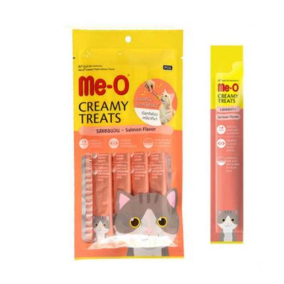 (2) Me-O Creamy Treats Somonlu Ek Besin ve Kedi Ödülü 60 Gr ( 4 x 15 Gr ) 8850477013698