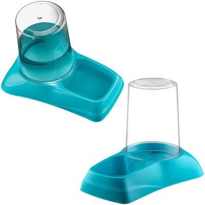 Kedi ve Köpekler İçin Hazneli Mama ve Su Kabı 2.5 Lt