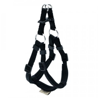 Doggie Konforlu Dokumadan El Yapımı Ronin Model Köpek Göğüs Tasması - L-2x55-65cm - Black