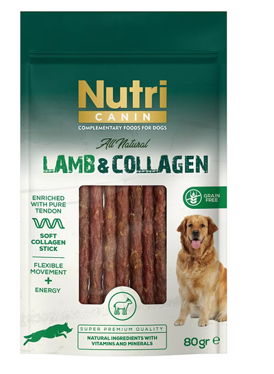 Nutri Canin Kuzu Etli ve Kolajenli Tahılsız Köpek Et Ödülü 80 Gr.
