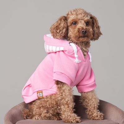 Magnet Pembe Köpek Sweatshirt Kapüşonlu küçük ırklar için Kk-124