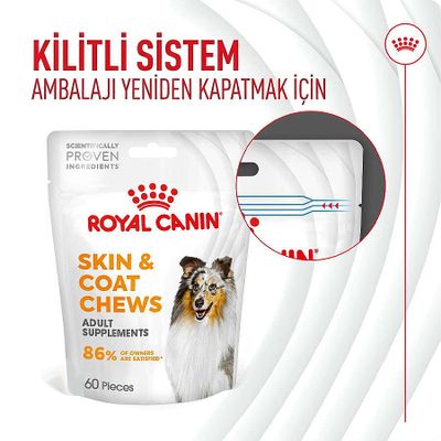 Royal Canin Chews Yetişkin Köpekler İçin Deri ve Tüy Sağlığını Destekleyici Ödül Maması 240 Gr