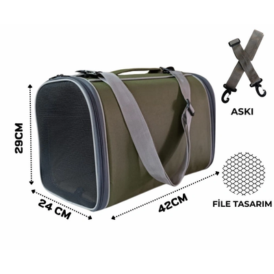 LaVista Fileli Flybag Kedi Köpek Taşıma Çantası Uçak için Uygun Siyah Renk