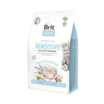Brit Care Sensitive Hipoalerjenik Böcek Proteinli Tahılsız Yetişkin Kedi Maması (2 kg)