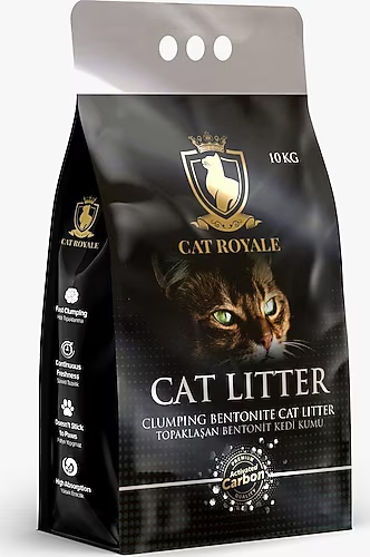Cat Royale Aktif Karbonlu Topaklaşan 10 kg Bentonit Kedi Kumu
