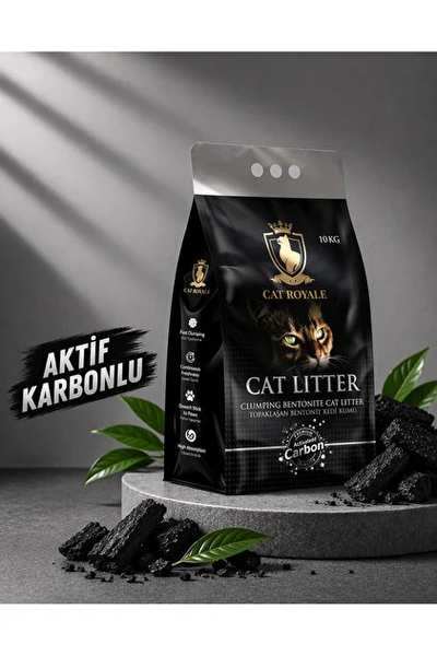 Cat Royale Aktif Karbonlu Topaklaşan 10 kg Bentonit Kedi Kumu