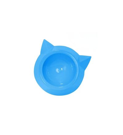 Kedi Kulaklı Plastik Tekli Kedi Mama ve Su Kabı 