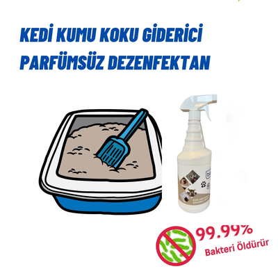 Bioxi Kedi Kumu ve Tuvalet Koku Giderici Spray 1 LT