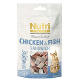 Nutri Tahılsız Tavuklu & Balıklı Sandviç Kedi Ödül (50 g)