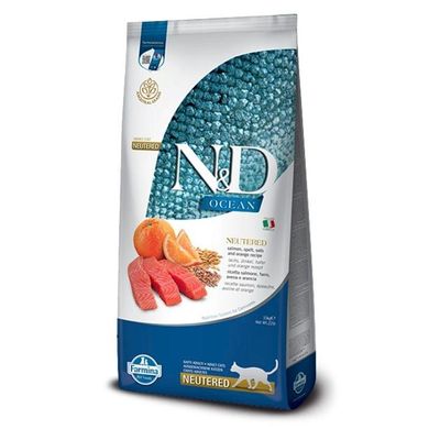 ND Düşük Tahıllı Somon Portakal Kısırlaştırılmış Kedi Maması 10 Kg