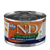 N&D Pumpkin Bal Kabaklı Kuzulu ve Yaban Mersinli Küçük Irk Tahılsız Yetişkin Köpek Konservesi 140gr