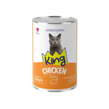 King Sos İçerisinde Et Parçacıklı Tavuklu Kedi Konservesi 400 gr