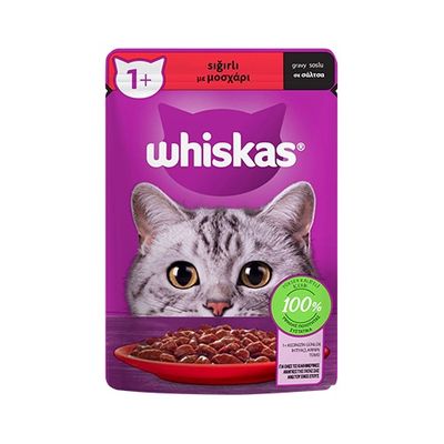 Whiskas Sığır Etli Yetişkin Kedi Konserve Maması (85 g)