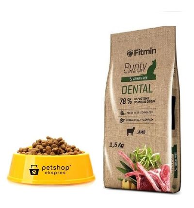 Fitmin Purity Dental Taze Kuzu Etli Yetişkin Açık  Kedi Maması