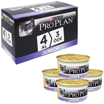 4 AL 3 ÖDE Purina Pro Plan Tavuk Etli Yavru Kedi Pouch Yaş Mama (85 g) x4