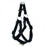 Doggie Konforlu Dokumadan El Yapımı Ronin Model Köpek Göğüs Tasması - L-2x55-65cm - Black