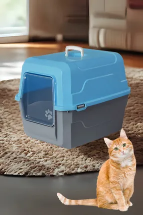 Kapalı  Kedi Tuvaleti Üstü Açılır