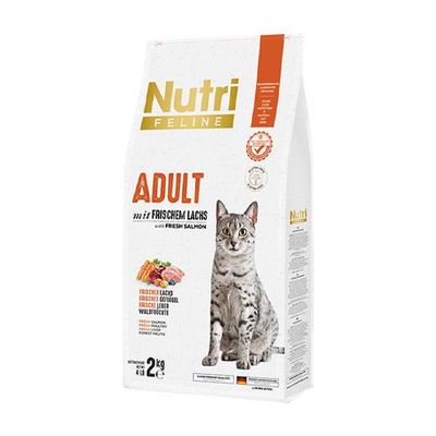 Nutri Feline Glutensiz  Düşük Tahıllı Taze Somonlu Yetişkin Kedi Maması (2 kg)